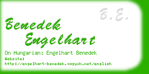 benedek engelhart business card